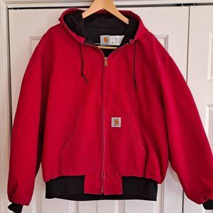 Carhartt Vintage JR100 Men's Red Jacket with Hood  2X-Large